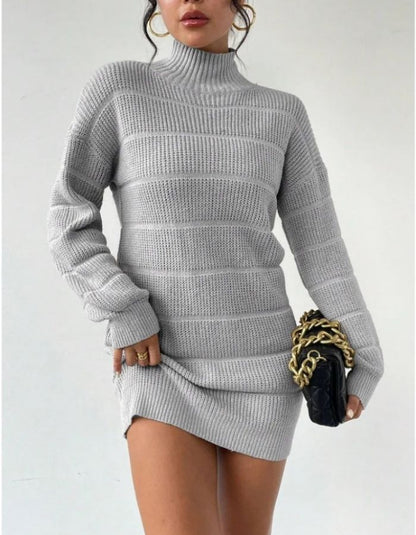 Hartwell Atelier — Ribbed Turtleneck Knit Dress