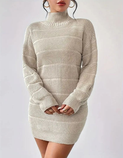 Hartwell Atelier — Ribbed Turtleneck Knit Dress