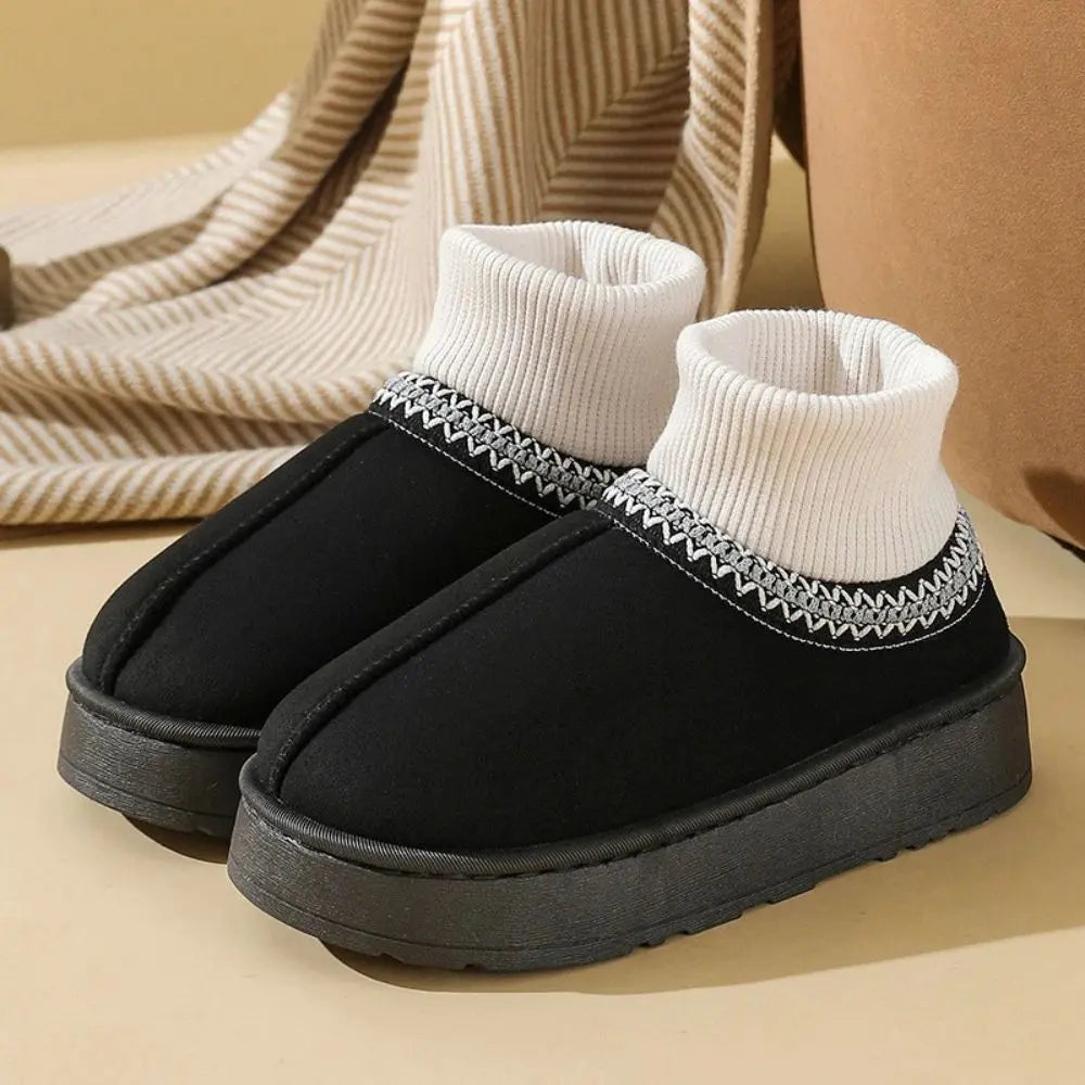 Cozy Sock Platform Slippers