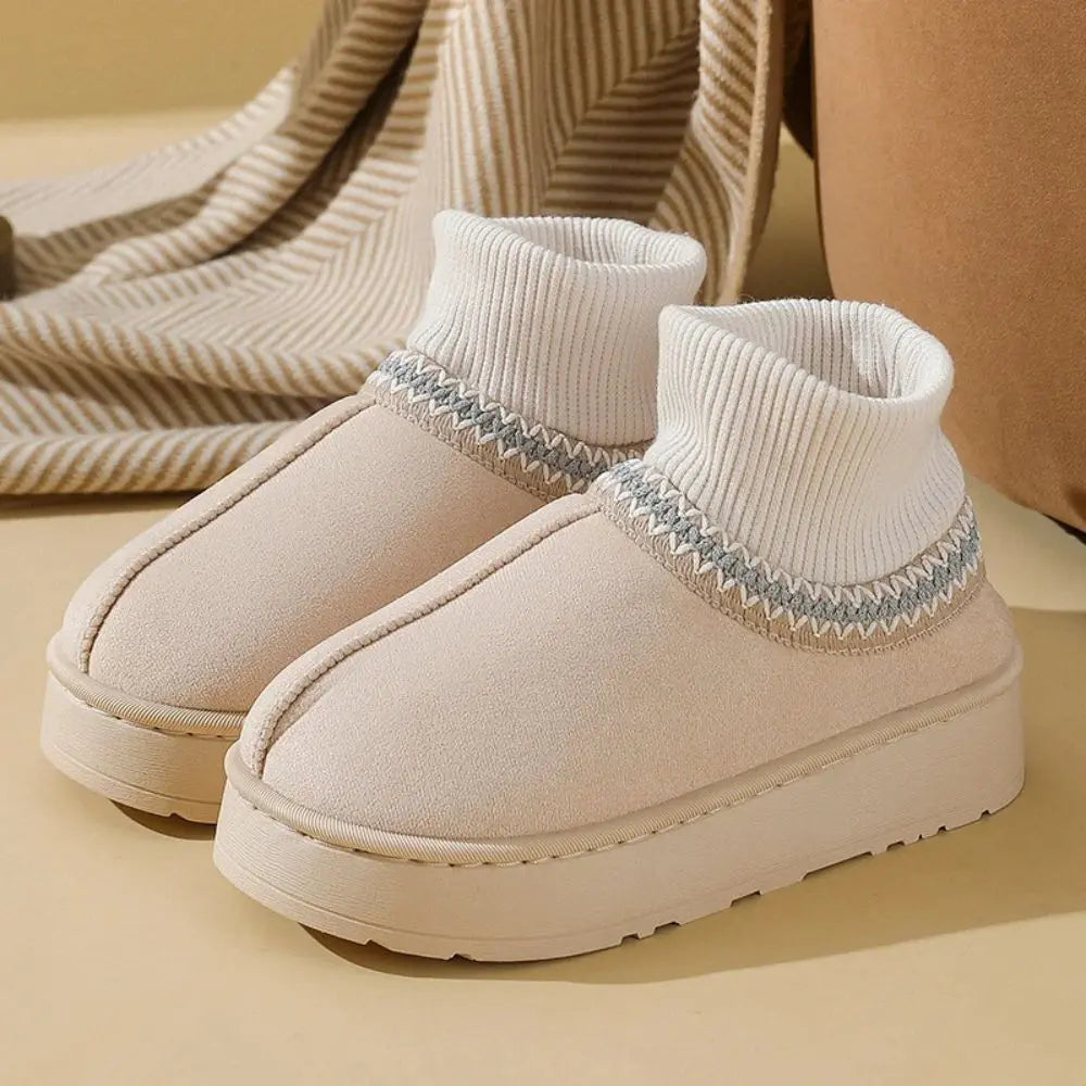 Cozy Sock Platform Slippers