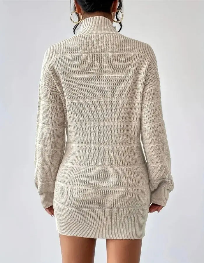 Hartwell Atelier — Ribbed Turtleneck Knit Dress