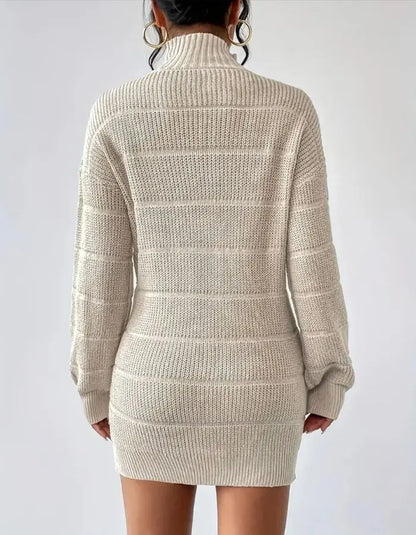 Hartwell Atelier — Ribbed Turtleneck Knit Dress