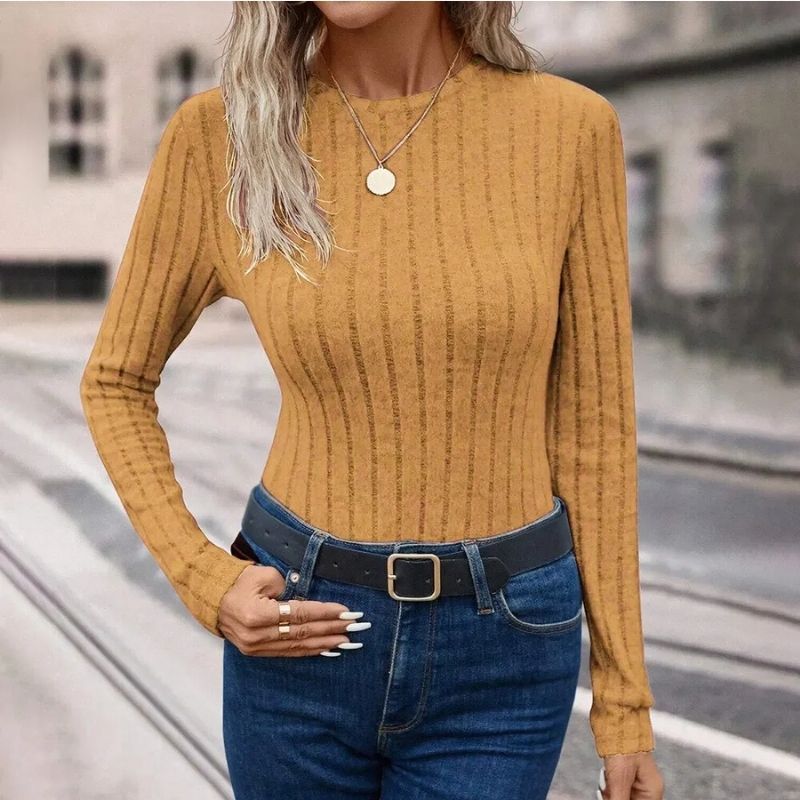 Hawthorne - Ribbed Long-Sleeve Top